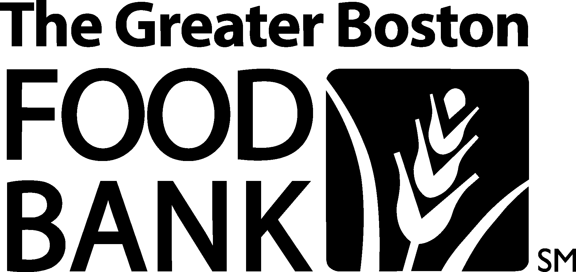 Greater Boston Food Bank Black Logo Vector Logo